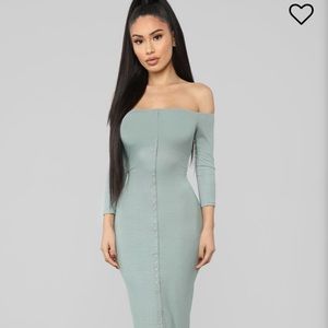 Fashion Nova Puppy Love Dress (sage)